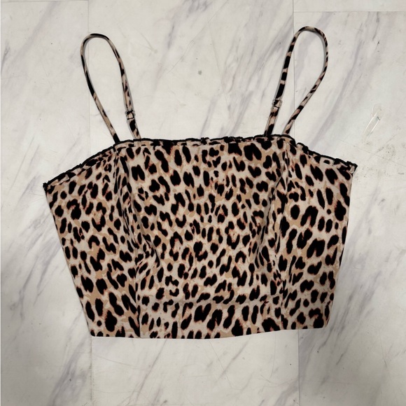 Material Girl Tops - Lepord crop top